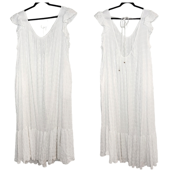 Free People Oversized white maxi dress Pockets medium oversized - Picture 2 of 15